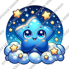 Stars Sticker Design - Digital Download - Commercial Use