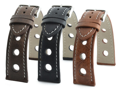 SPORTLICH LEDERARMBAND GENUINE LEATHER WATCH STRAP TWISTER RALLY 18 20 22 24 de