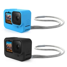Protective Case for GoPro Hero 12 11 10 9 Black with Lanyard&Lens Cap