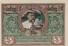 50 PFENNIG 1921 City of ROTHENBURG OB DER TAUBER Bavaria UNC GERMANY #PH542.U