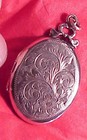 vintage 925 sterling 1 5/8 Inch Top To Bottom oval locket 8.4g engraved