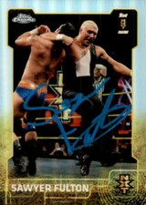 Sawyer Fulton Signed 2015 Topps Chrome NXT Refractor Card #99 WWE Impact Madman