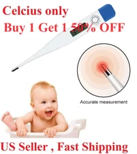 Electronic Digital Thermometer Body Adult celcius Oral Underarm Fever Temperatur