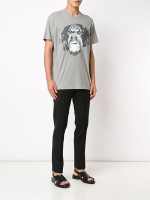 GIVENCHY ビッグシルエットTシャツ XXS ロエベ Givenchy Grey Felt Rottweiler T-shirt | Size XXS Columbian