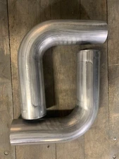 3.5” 304 Stainless Exhaust 90 Degree Elbow (pair) Free Shipping!