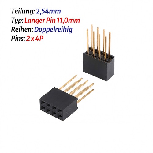 2.54mm Single Row/Double Row Socket Strip Straight Pin Header Female 2P/3P-40P - Picture 46 of 53