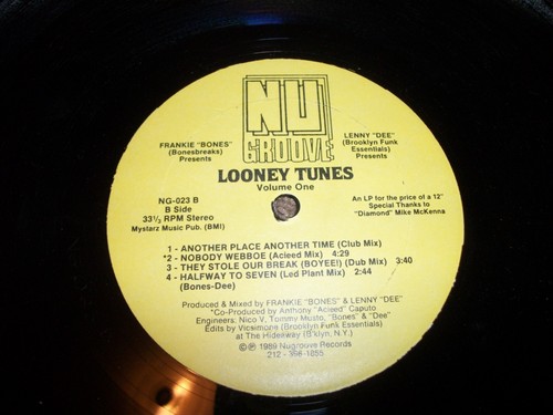 Frankie “bones” Lenny “dee” Looney Tunes Vol 1 LP - Nu Groove Records VG+ VINYL - Picture 3 of 3