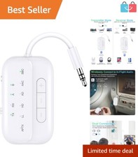 AptX Low Latency Bluetooth Adapter - 2-in-1 Transmitter for TV, Airplane,  Home