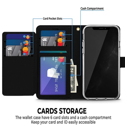 For Motorola Moto G Play 2023 leather Wallet Card Slots folio Pouch Case Cover - 第 4/48 張圖片