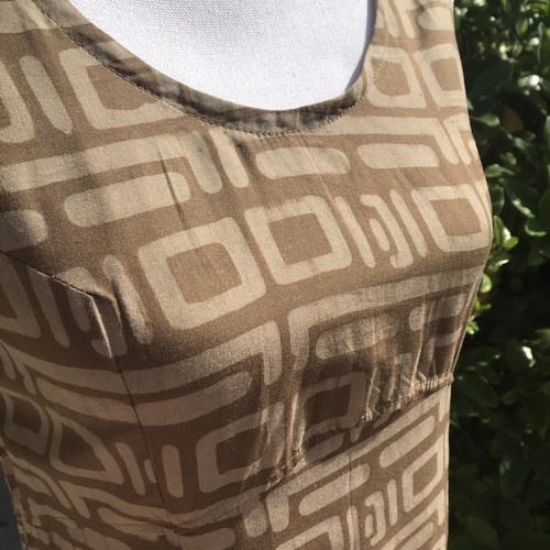 Maxi abito vintage nuovo con etichette fatto a mano unico nel suo genere senza maniche zip posteriore taglia media NOS - Foto 6 di 8