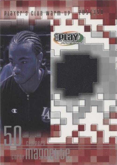 Corey Playmaker 2001-02 UD Playmakers Limited - Player's Club Warm-Ups Corey Maggette # ...