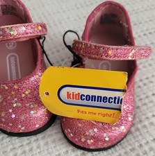 Kid Connection Infant Mary Jane Shoes-Pink Sparkly-Size 2-Valentine Perfect