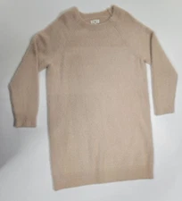 Lou And Grey Fuzzy Crew Neck Sweater Dress In Blush Pink Size XL