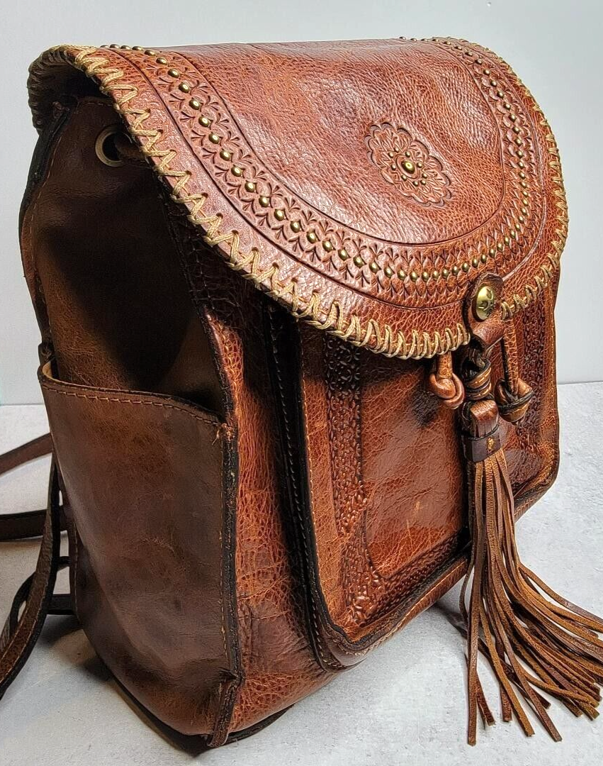 Patricia Nash Jovanna Distressed Leather Top Handle Backpack  display picture 1