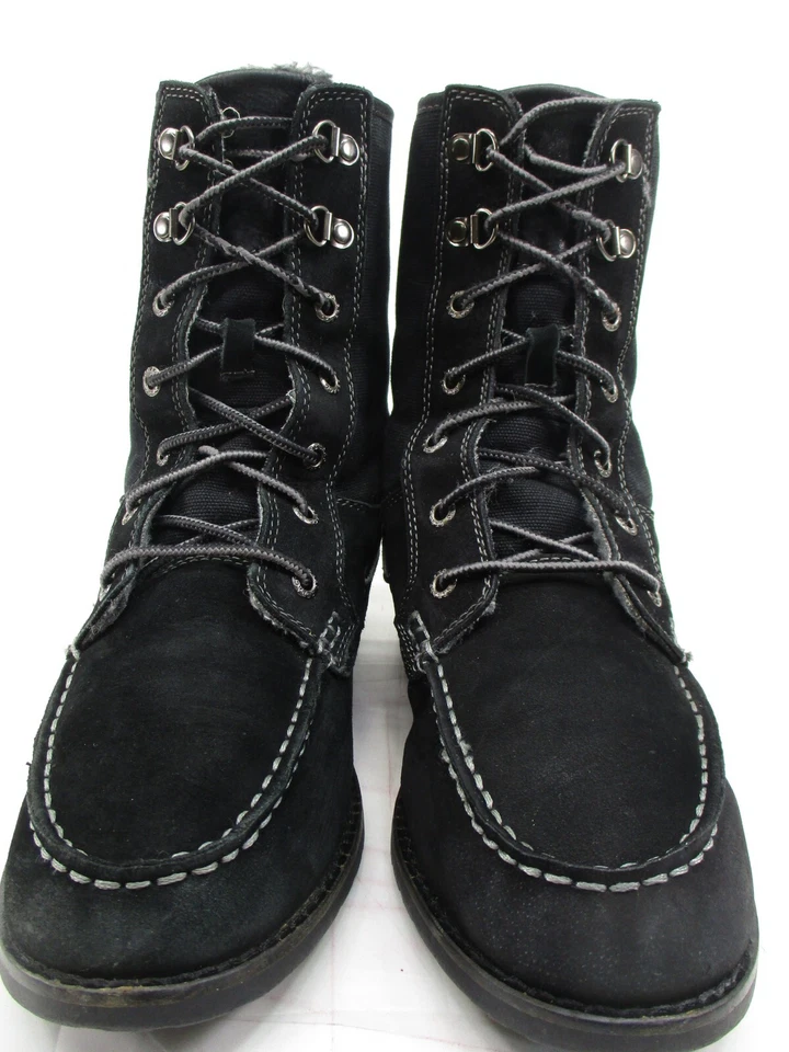 Botas femininas Sebago de camurça tamanho 9M preto Euro 40 sola de borracha estilo 0815 feitas na China - Imagem 2 de 4