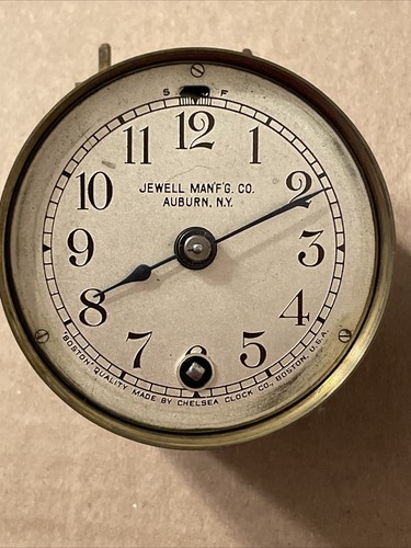 Antique Jewell Thermostat Clock Boston Quality Movement Chelsea Made Ticking - Picture 15 of 16
