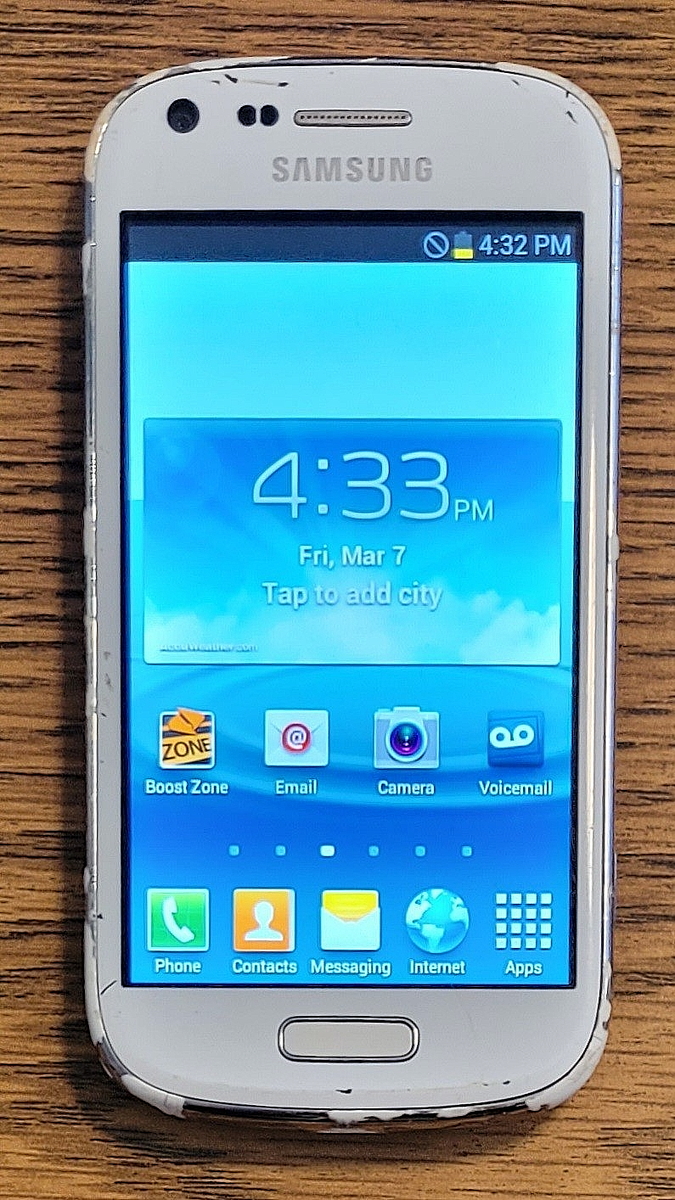 Samsung Galaxy Prevail 2 SPH-M840 - White ( Boost Mobile ) Very