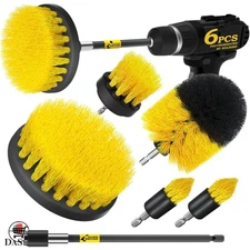 Multi-Surface Drill Scrub Brushes Kit - Effortless Cleaning for Every Corner