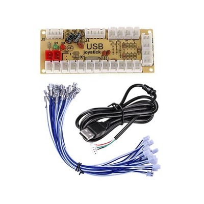 DIY Zero Delay Arcade USB Encoder Board Cable Set to Joystick for Mame Jamma PC