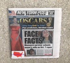 NEW YORK POST -SUNDAY MARCH 15, 2026 (GOLD OSCARS NIGHT - EXCLUSIVE)
