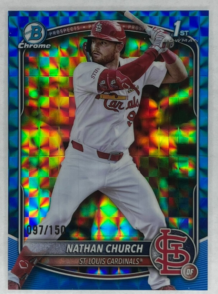 NATHAN CHURCH 1st Bowman - Blue Geometric #/150 2025 Bowman Chrome #BCP-192