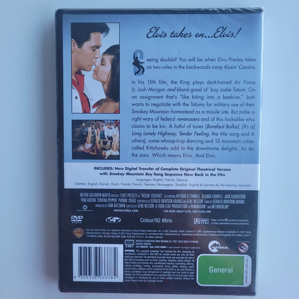 Kissin Cousins - Brand New Sealed Region 4 DVD - Elvis Presley - Free Post - image 2 of 4