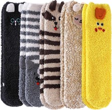 DYW Fuzzy Socks for Women Soft Cozy Fluffy Winter Warm Slipper Socks Home Sleepi