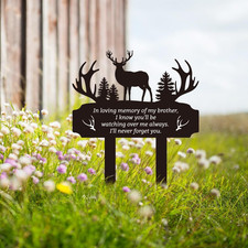 Memorial Grave Markers for Brother, Cemetery Decorations for Grave, Memorial Gif