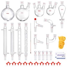 Kit di distillazione per vetreria laboratorio 1000ml 3.3 Boro 32 pezzi