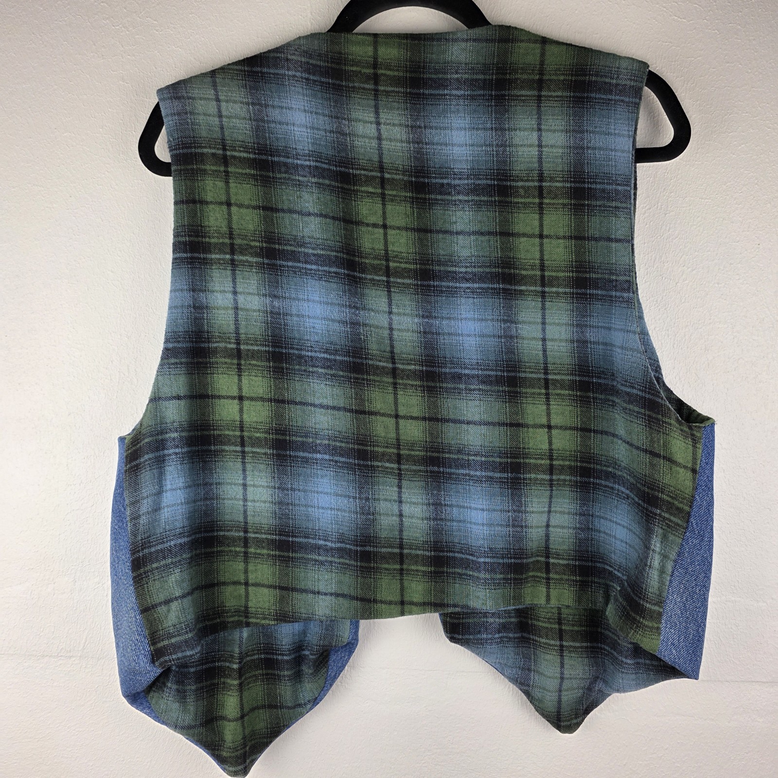 Cottagecore Patchwork Handmade Denim Christmas Ve… - image 7