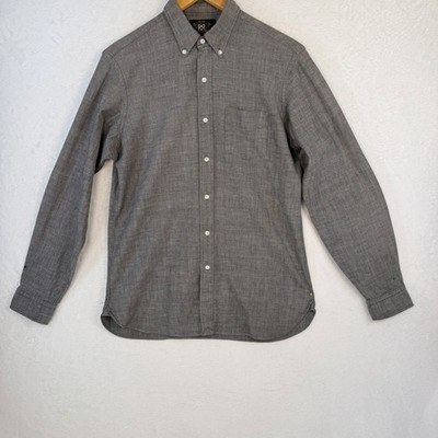 RRL Ralph Lauren Grey Cotton Chambray Button Down Shirt S Lng Slv Pocket