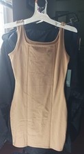 Wild Fable Women's Size Small Tan Sleeveless Seamed Bodycon Dress NWT