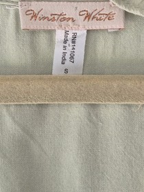 Anthropologie Winston White Shorts Romper Ruffle Sleeve V-Neck Size Small Green