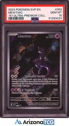 Pokemon 2023 Mewtwo 052 Black Star Promo 151 Ultra Premium Collection PSA 10