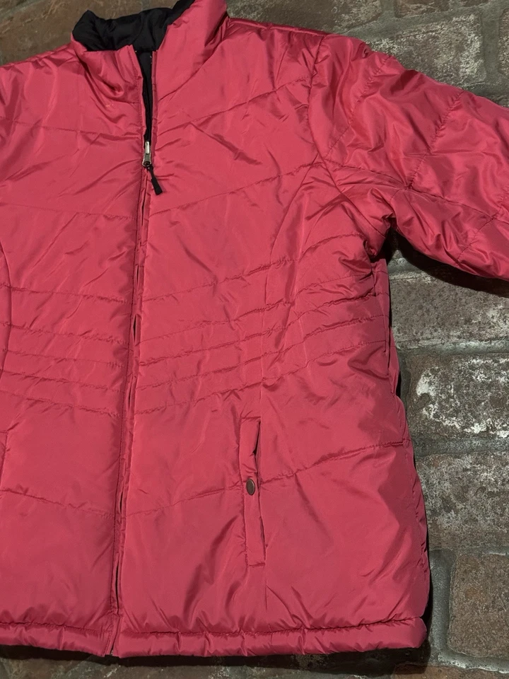 Abrigo Mujer Atleta Reversible Talla 2X Negro a Rosa Cremallera Completa Foto 4 de 4