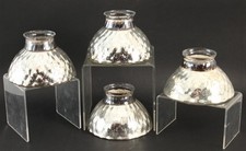 4 Antique Hand-Blown Mercury Glass Lamp Shades for Hanging Light Fixture Lamp