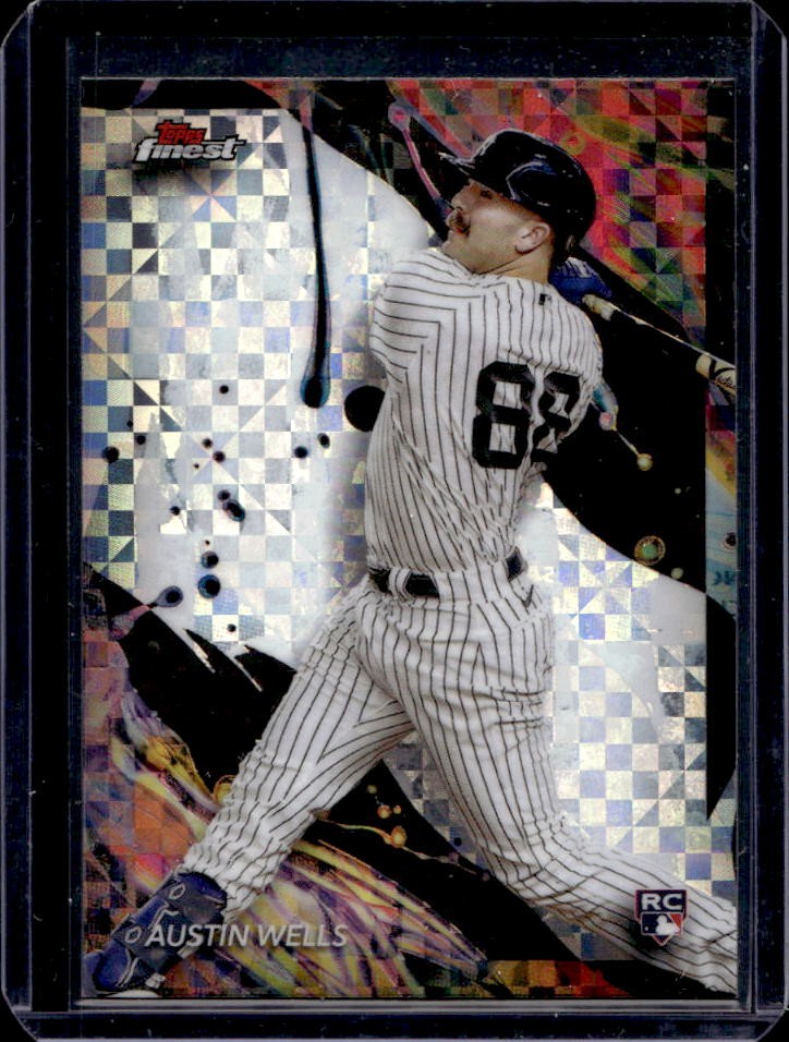 2024 Finest Austin Wells Checkerboard Refractor Rookie RC #116 Yankees