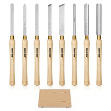 HURRICANE 8pc Wood Lathe Chisel Set M2 HSS Hardwood