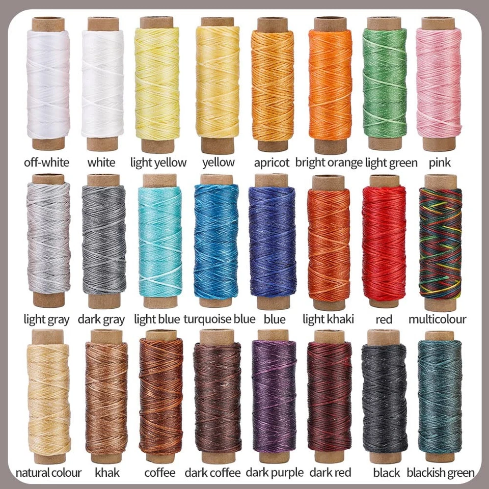 Assorted Color 24PCS 55Yards Leathercraft Waxed Thread-Practical Stitching Th... - Image 2 of 4