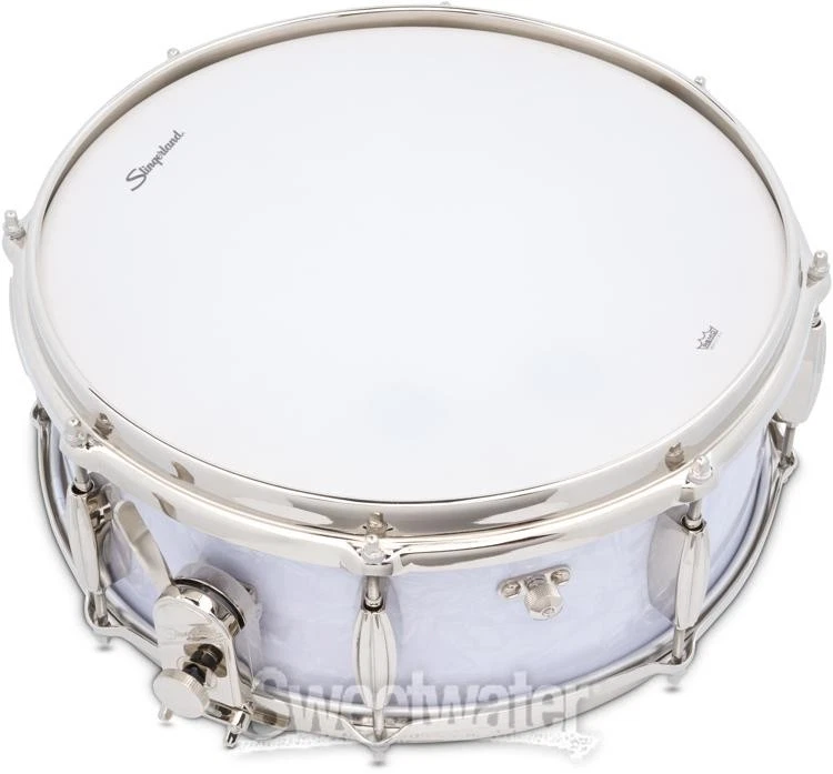 Slingerland Radio King Artist Snare Drum - 5.5 inches x 14 inches, White Marine - Image 3 of 4