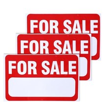 3-Pack of 12" x 8" Self-Adhesive Sale Sign Decals, for Cars, Vehicles, and