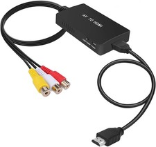 RCA to HDMI Converter, Analog Composite to HDMI Adapter Compatible VCR,DVD,VHS