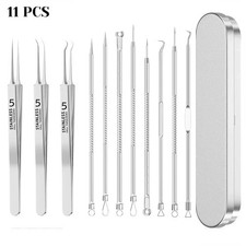 Acne Needle Blackhead Remover Pimple Blemish Comedone Extractor Tweezer Tool Kit