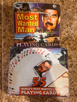 Worlds Most Wanted List  playing cards. 55 playing cards, limited edition, new