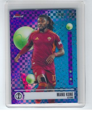 2025-26 TOPPS Finest UCC Manu Kone /150 Purple Checkerboard Common AS ROMA