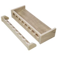 Custom Fishing Rod Rack, Solid Poplar Wood, Unfinished  8 Rods, 18 Inches