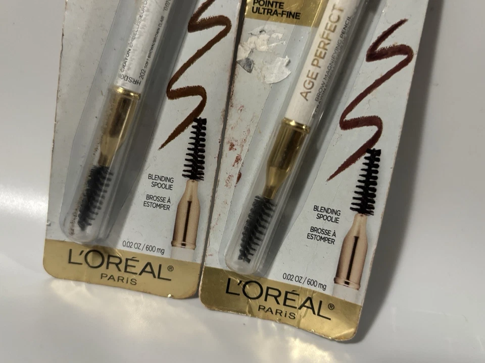 2X L'Oréal Paris Age Perfect Brow Pencil, Soft Brown -  with Vitamin E #202/#206 - Image 3 of 4