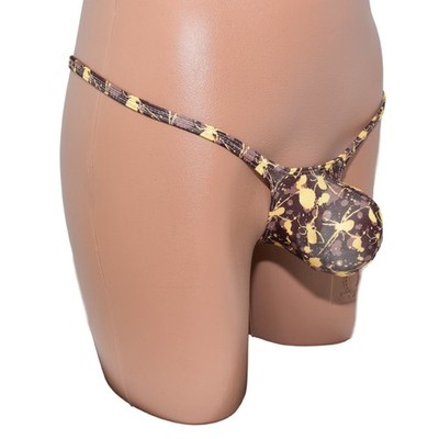 Men thong bulge pouch Spider Print (M)
