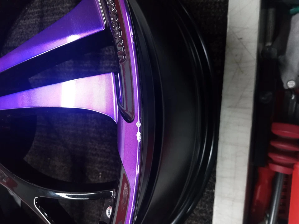 Blemished Single 20x8 Purple Wheel HD Spinout 5x115 5x120 20 Foto 2 de 2