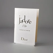 Dior J'adore L'Or Essence de Parfum Carded Sample Spray .03 oz. / 1 ml NEW